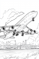Air Transport Bundle Vol. 2 - 10 Printable Coloring Pages