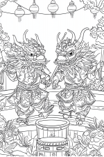 Ancient Asia Bundle Vol. 1 - 10 Printable Coloring Pages