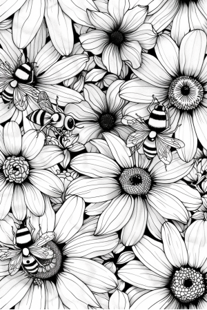 Bees Bundle Vol. 1 - 10 Printable Coloring Pages
