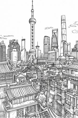 Cities Bundle Vol. 2 - 10 Printable Coloring Pages