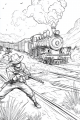 Cowboys Bundle Vol. 1 - 10 Printable Coloring Pages