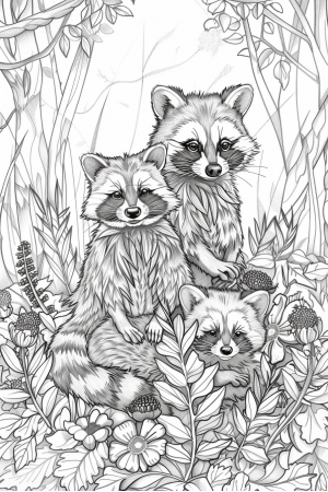 Family Raccoons