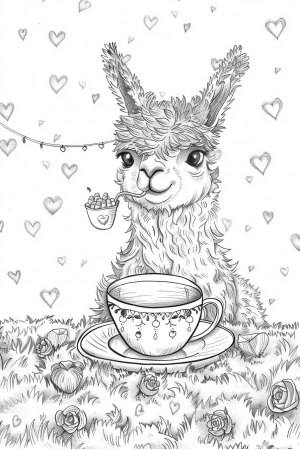 Llamas Bundle Vol. 2 - 10 Printable Coloring Pages