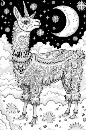 Llamas Bundle Vol. 2 - 10 Printable Coloring Pages