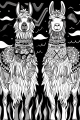 Llamas Bundle Vol. 2 - 10 Printable Coloring Pages