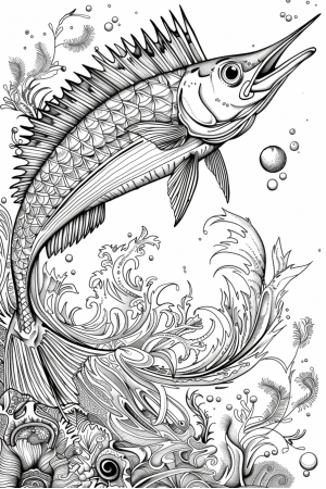 Swordfish Leaping