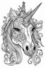 Unicorns Bundle Vol. 1 - 10 Printable Coloring Pages